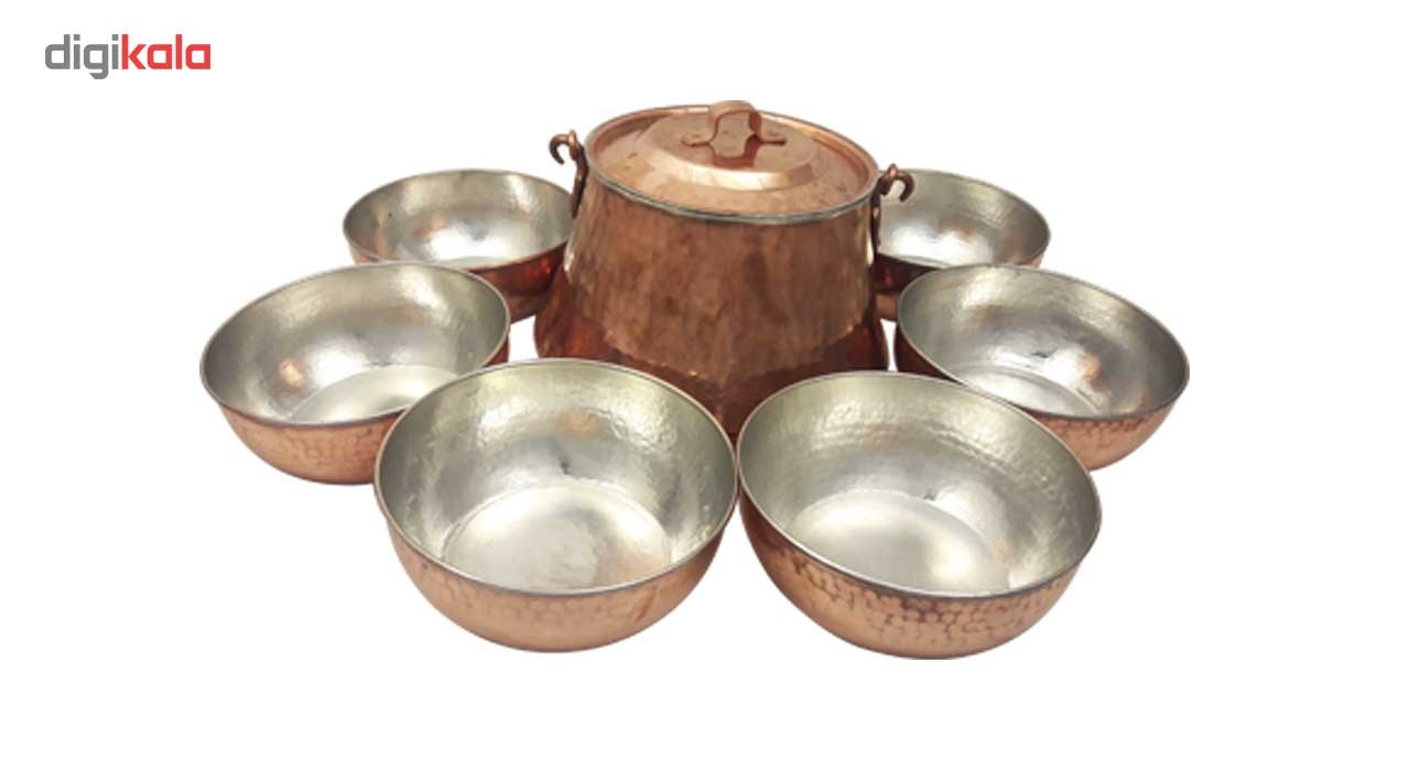 سرویس دیزی پز 8 پارچه مسی توت کالا مدل 1750