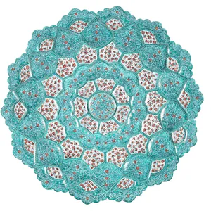 بشقاب مسی میناکاری گالری گوهران مدل شاه عباسی 12