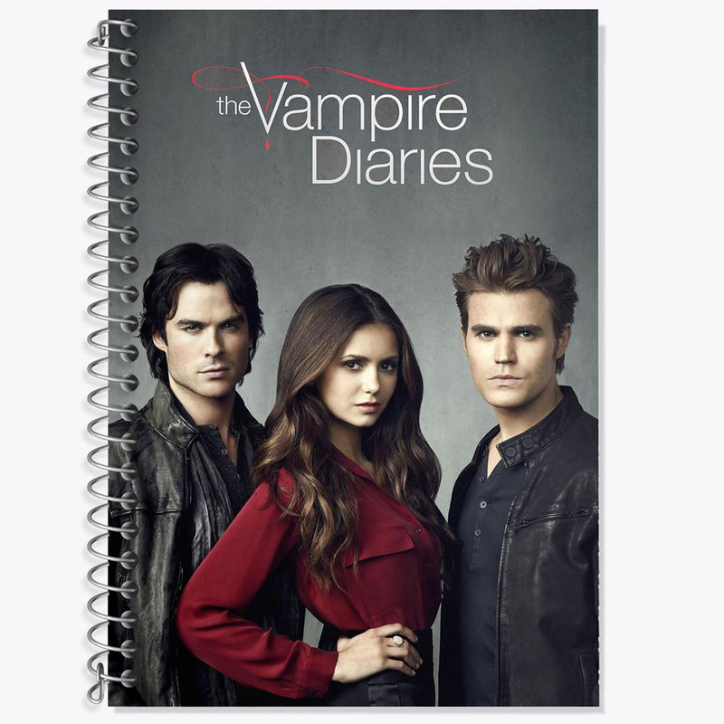 دفتر زبان 50 برگ خندالو مدل دو خط طرح خاطرات یک خون آشام The Vampire Diaries کد 20248