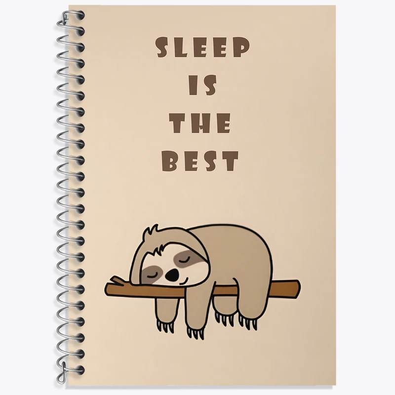 دفتر زبان 50 برگ خندالو مدل سه خط طرح تنبل بامزه کد N3200