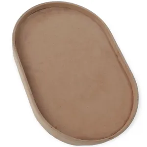 سینی مدل چوبی بیضی خام  کد 88