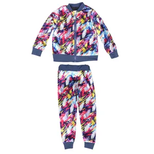 ست سویشرت و شلوار دخترانه مدل آبرنگی