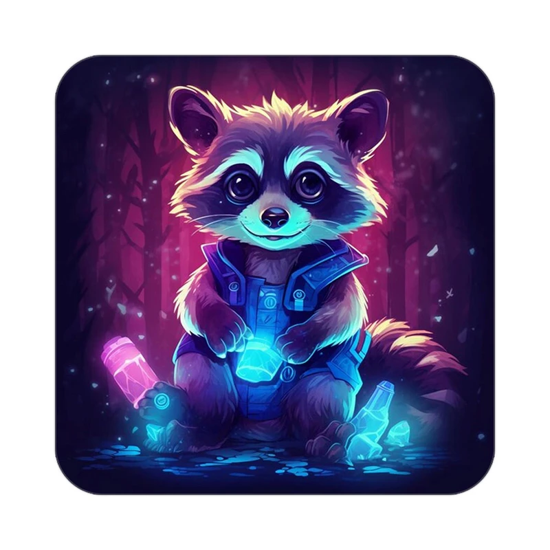 زیر لیوانی کاکتی طرح حیوانات رنگی مدل mp25794