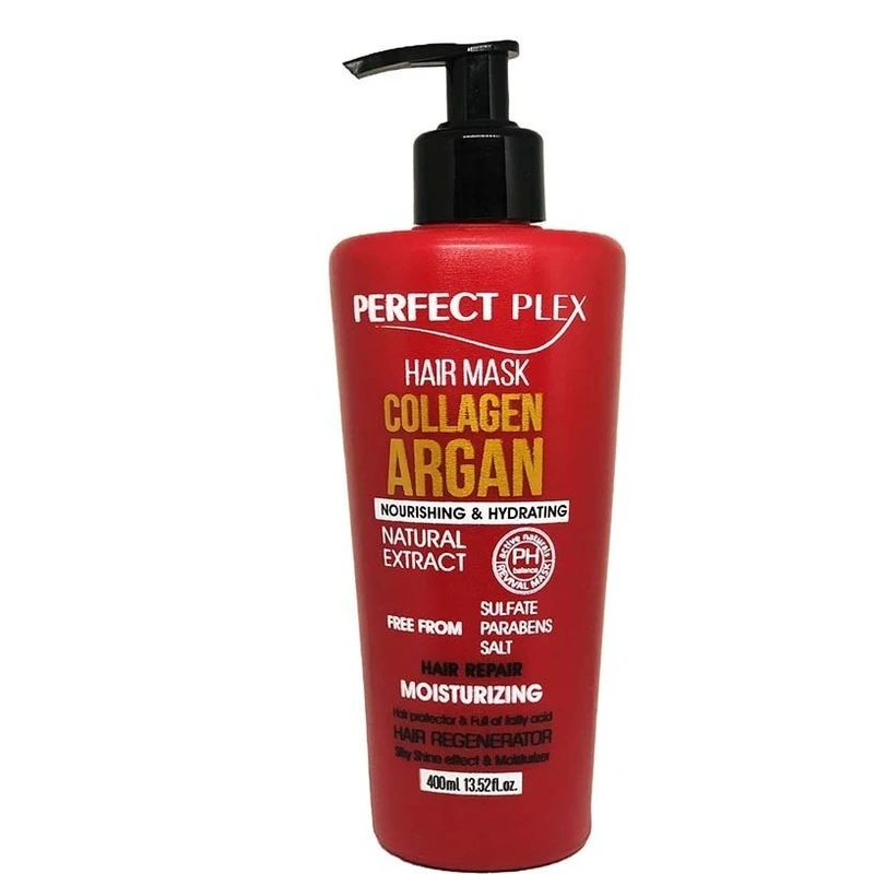 ماسک مو پرفکت پلکس مدل کلاژن و آرگان حجم 400 میلی لیتر
