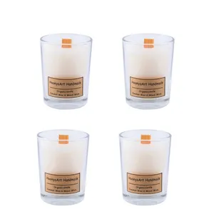  شمع لیوانی مدل استوانه مجموعه 4عددی