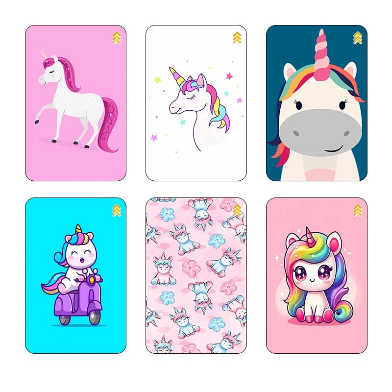 استيکر کارت کارنيکا طرح یونیکورن کد 75328 مجموعه 6 عددی