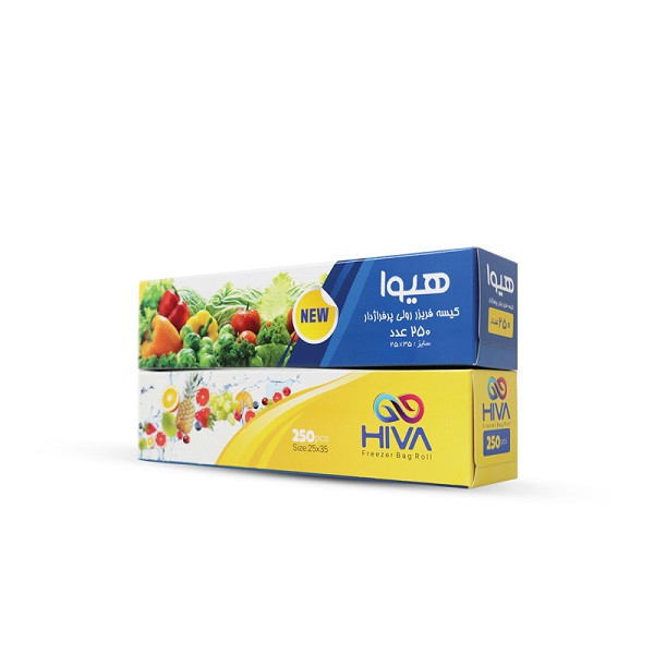 کیسه زباله هیوا مدل رولی اقتصادی 1401 دو بسته 250 عددی