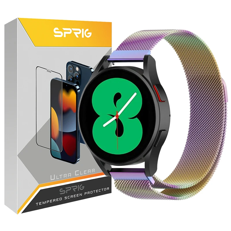 بند اسپریگ مدل Milanese مناسب برای ساعت هوشمند سامسونگ Galaxy Watch 4 40mm / watch 4 42mm / watch 4 44mm / watch 4 46mm