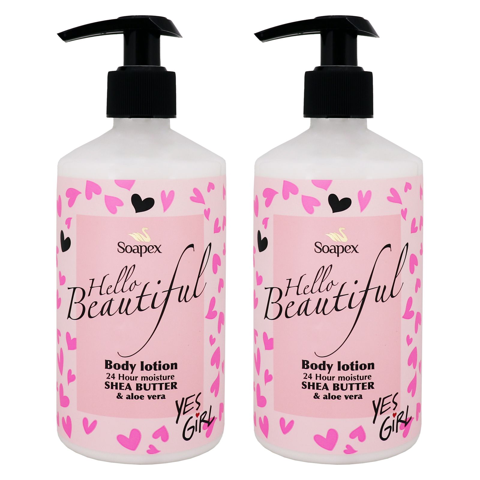 لوسیون بدن سوپکس مدل Shea butter & Aloe vera حجم 350 میلی لیتر مجموعه 2 عددی -  - 1