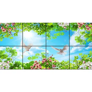 تایل سقفی آسمان مجازی طرح آفتاب درخشان کد 0600 سایز 60x60 سانتی متر مجموعه 8 عددی