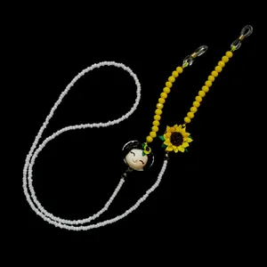 بند عینک زنانه مدل دختر و گل آفتابگردان کد BE153