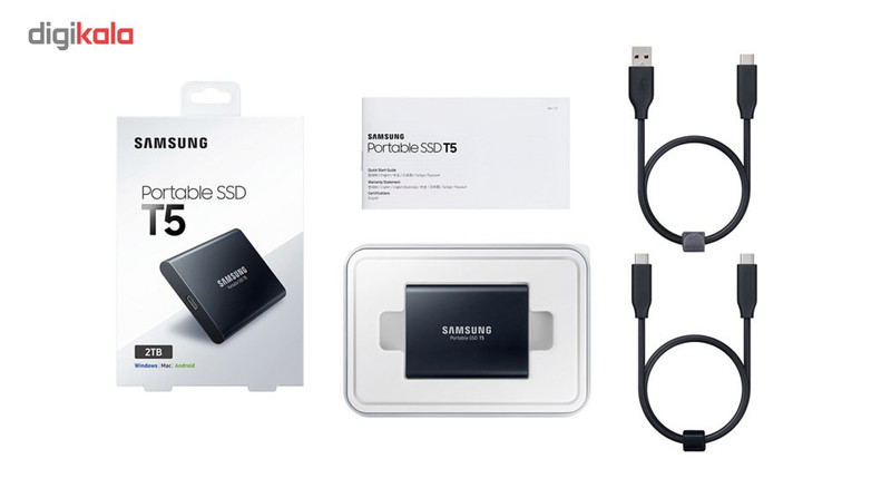 حافظه SSD اکسترنال سامسونگ مدل T5 ظرفیت 2 ترابایت