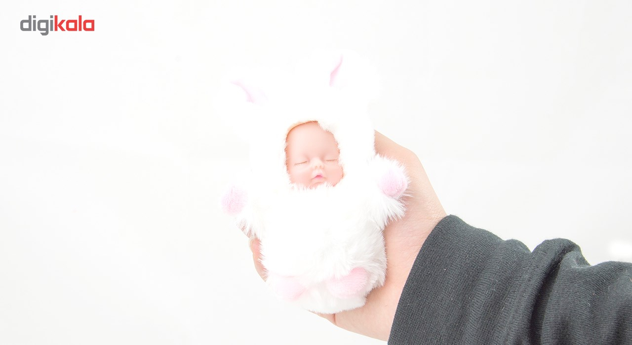 آویز و جاسوئیچی نوزاد لاکچری مدل White Rabbit Dress