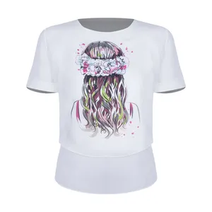 بلوز زنانه مدل کیمیا طرح لی فور دختر گیسو کمند