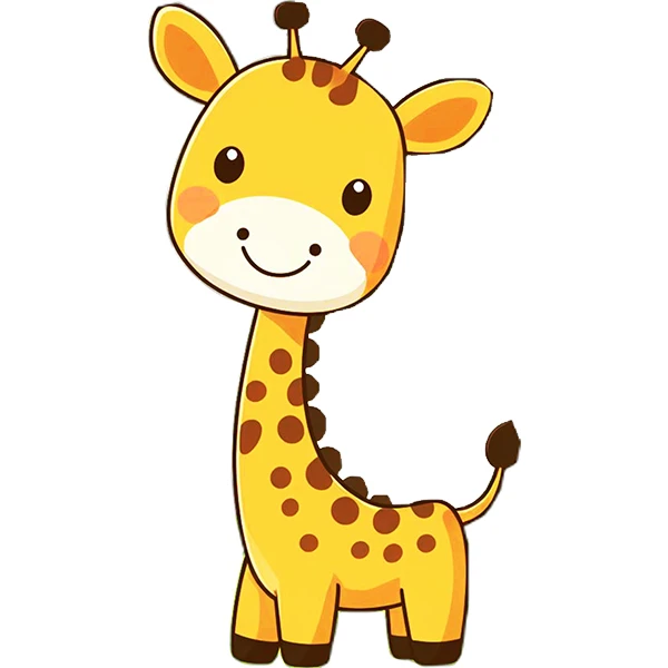  استیکر پارچه و لباس پاد آفرین طرح زرافه کارتونی بچگانه کد 5109