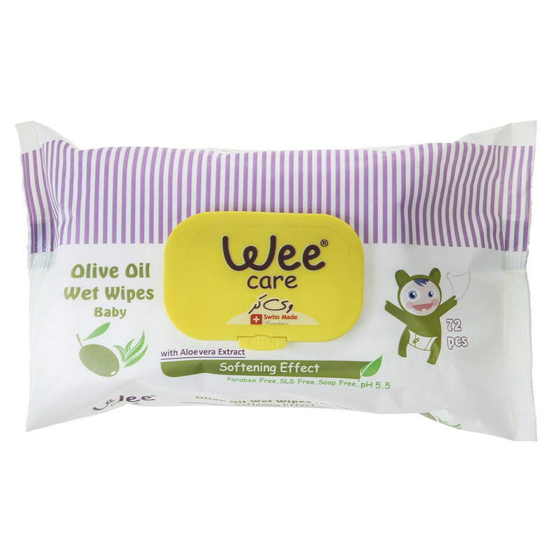 دستمال مرطوب کودک وی کر مدل Olive Oil بسته 72 عددی