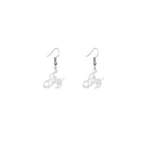 گوشواره نقره زنانه هایکا طرح دوستت دارم مدل n ha380