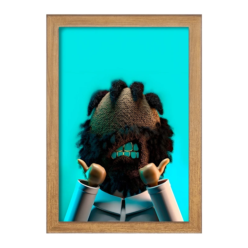 تابلو خندالو مدل مرد پشمالو کد F10459