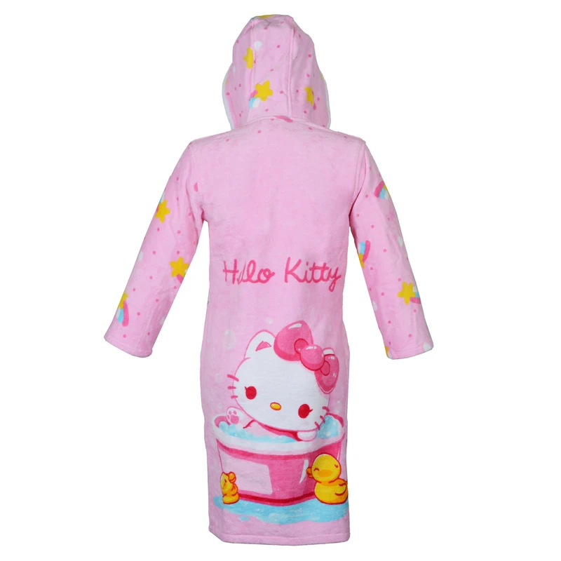 حوله پالتویی کودک پودایران طرح کیتی سایز 112*100 سانتی‌متر