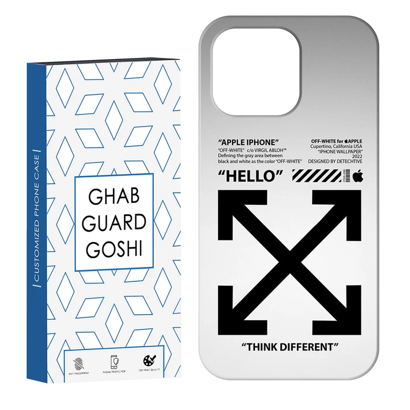 کاور قاب گارد گوشی طرح off withe  کد Dimo-645 مناسب برای گوشی موبایل اپل  IPHONE 13 PRO   