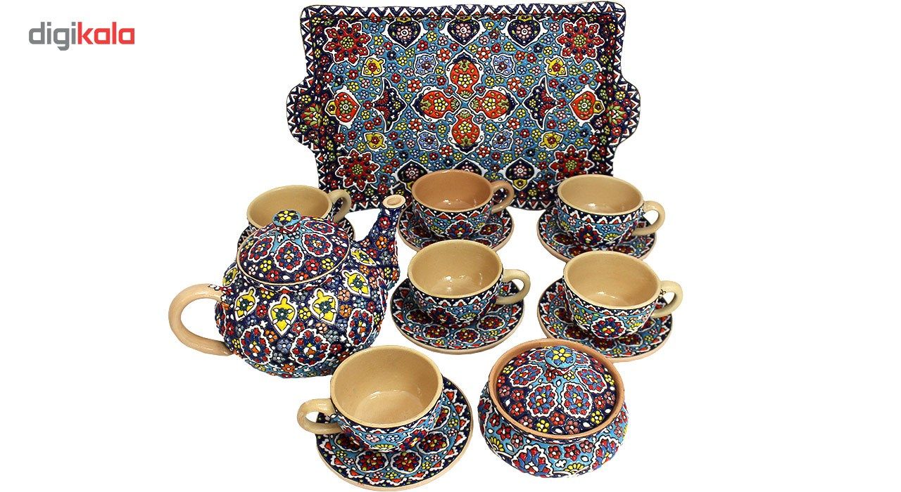 Ceramic tea set Enamel design-Iranian Crafts