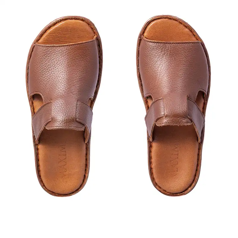 دمپایی زنانه ماکسیم مدل کمند رنگ عسلی