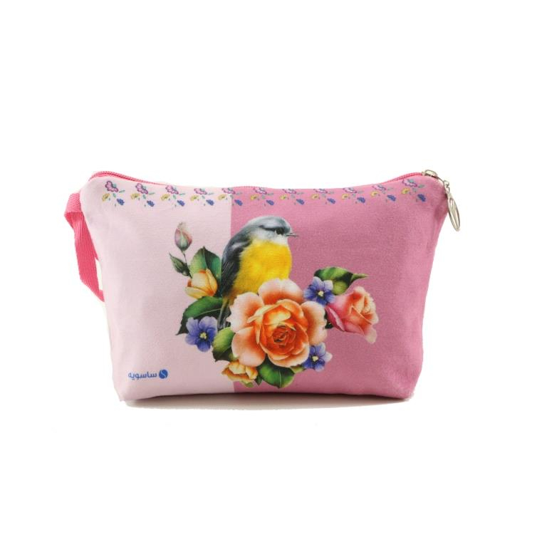 کیف لوازم آرایش دخترانه ساسویه مدل گل کد B 126
