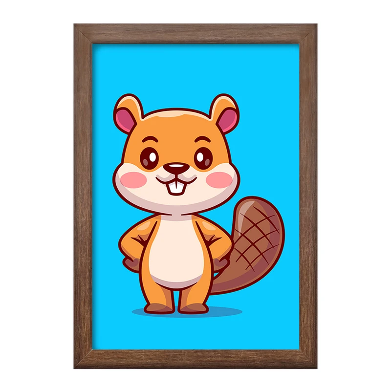 تابلو خندالو طرح حیوانات بامزه سمور کد 29671