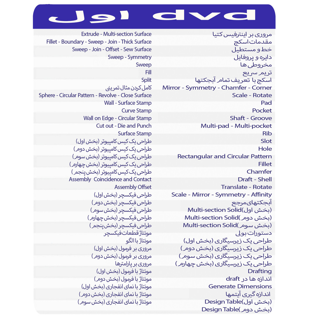 نرم افزار آموزش آموزش جامع نرم افزار کتیا Total catia نشر اطلس آبی نرم افزار آموزش آموزش جامع نرم افزار کتیا Total catia نشر اطلس آبی