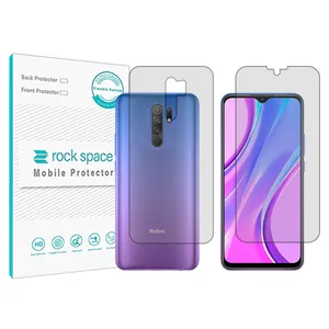 Rockspace transparent screen protector HyGEL model suitable for Xiaomi Redmi 9 mobile phone with back protector