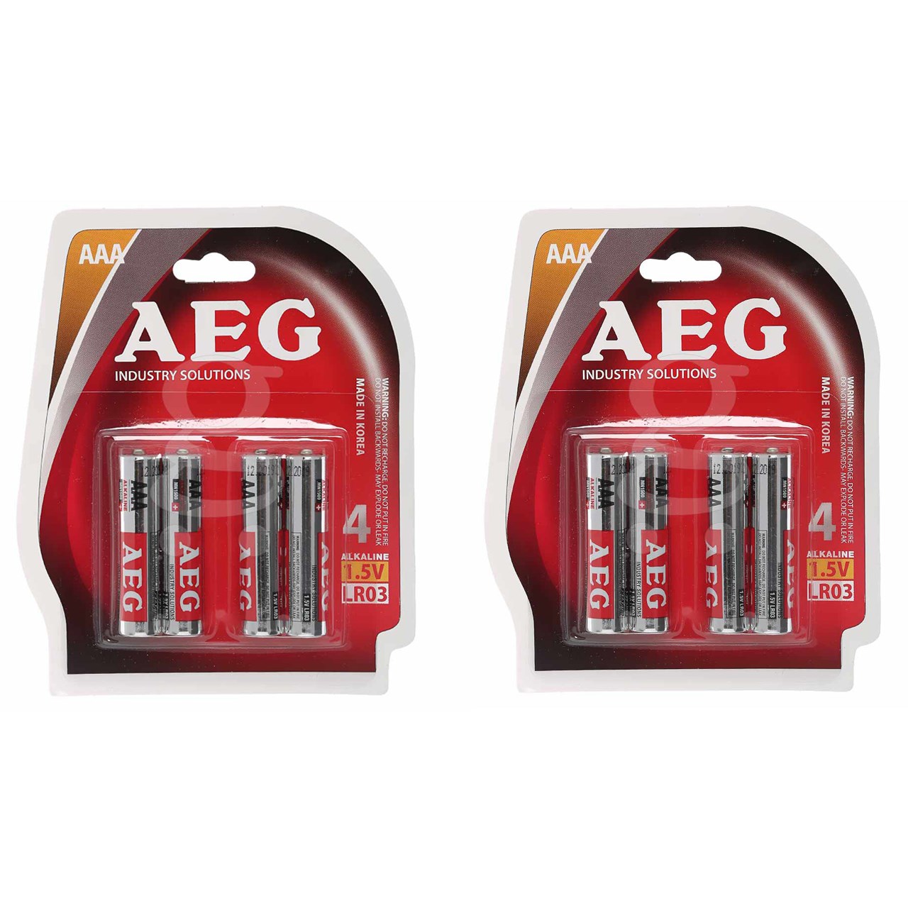 باتری  نیم قلمی AEG مدل ALKALINE بسته 8 عددی