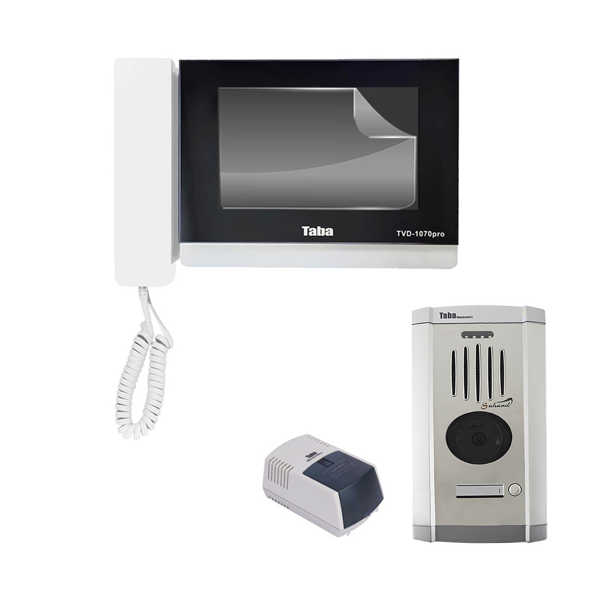 دربازکن تصویری تابا مدل 1070PRO  یک واحدی و ترانس به همراه محافظ صفحه نمایش