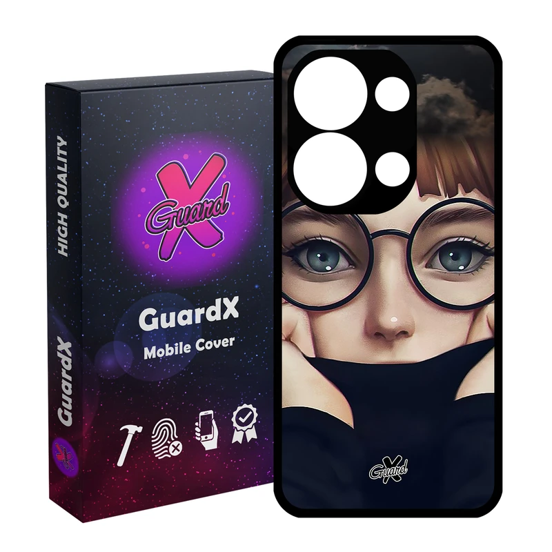 کاور گارد ایکس طرح Girl مدل Glass10040 مناسب برای گوشی موبایل شیائومی Redmi Note 13 Pro 4G / Poco M6 Pro 4G
