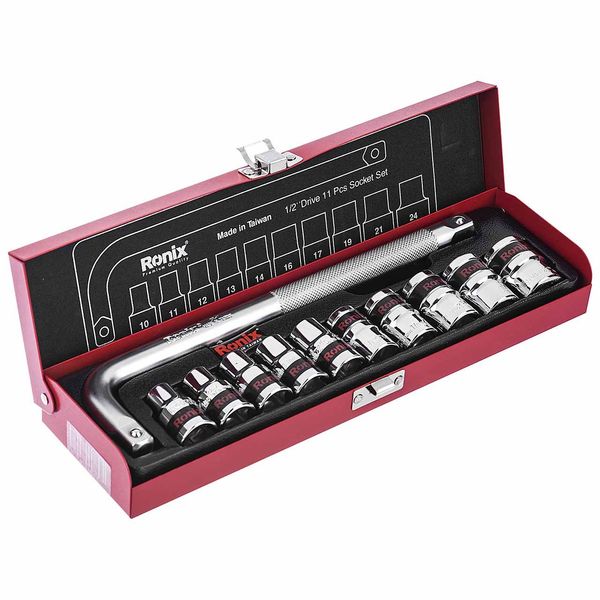 مجموعه 11 عددی آچار بکس و سری بکس رونیکس مدل RH-2610 مجموعه 11 عددی آچار بکس و سری بکس رونیکس مدل RH-2610