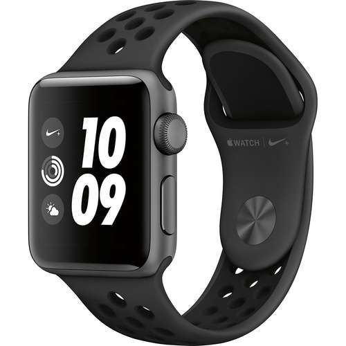 ساعت هوشمند اپل واچ سری 3 مدل   38mm Aluminum Case with Anthracite/Black Nike Sport Silicon Band