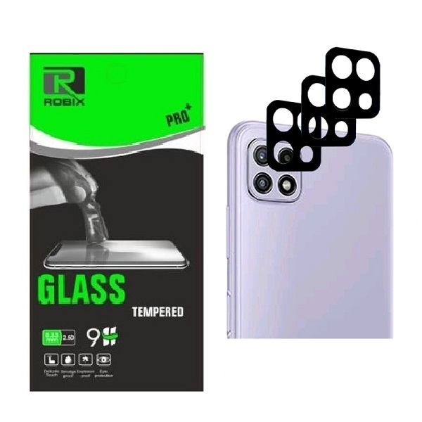 محافظ لنز دوربین روبیکس مدلLN-A22 5G مناسب برای گوشی موبایل سامسونگ Galaxy A22 5G بسته سه عددی