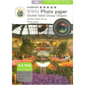 کاغذ عکس ورلدواید مدل Double Side Glossy سایز A4 بسته 100 عددی