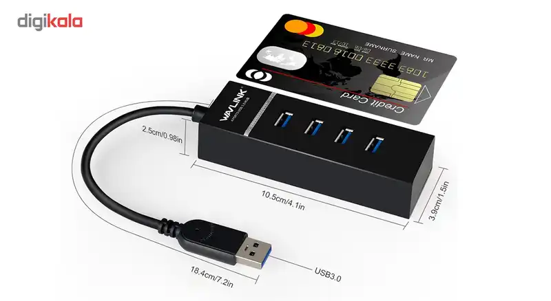 هاب USB 3.0 چهار پورت ویولینک مدل WL-UH30413