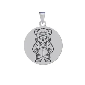 آویز گردنبند زنانه و مردانه هایکا مدل خرس کد ja.h 215