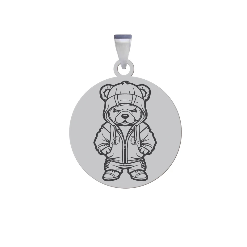 آویز گردنبند زنانه و مردانه هایکا مدل خرس کد ja.h 215