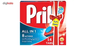 قرص ظرفشویی پریل مدل All In 1 بسته 14 عددی