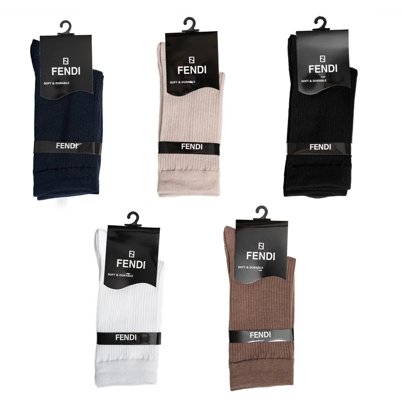 جوراب ساق بلند زنانه مدل کبریتی رنگی بسته 5 عددی