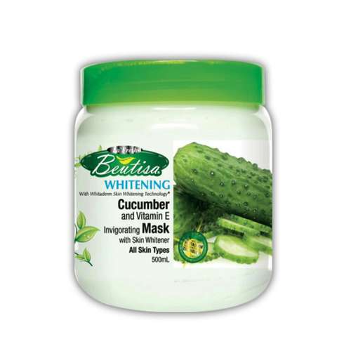 ماسک تقویت کننده و روشن کننده صورت بیوتی سا مدل خیار و ویتامین E حجم 500 میلی لیتر