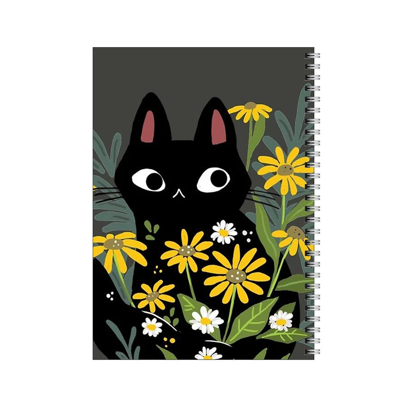 دفتر مشق 80 برگ بامبیلیپ طرح گربه چشم سفیددر میان گل ها کد 6097498