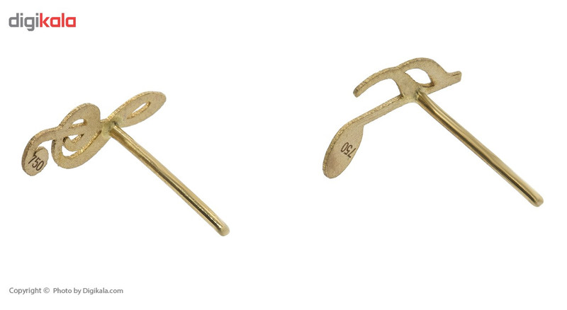 نیم ست طلا 18 عیار ماهک مدل MS0038 طرح نت موسیقی