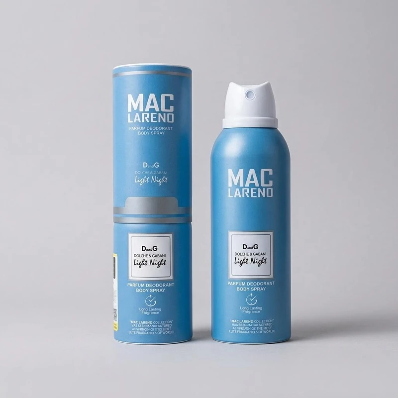 اسپری بدن مردانه مک لارنو مدل Light Blue حجم 200 میلی لیتر