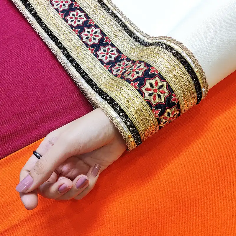 نوار یراق مدل سنتی پهن C طول 1 متر