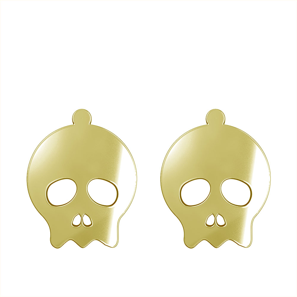 گوشواره طلا 18 عیار زنانه مدوپد مدل جمجمه کد GA1-15715