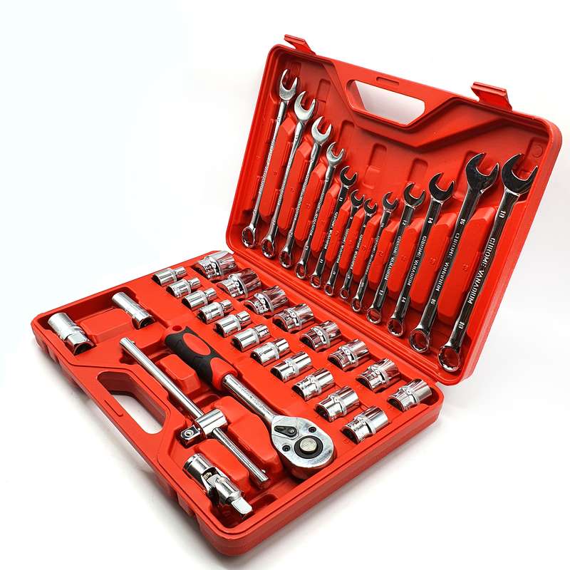 آچار بکس صنعتی جی ان ترد کد 601 مجموعه 37 عددی