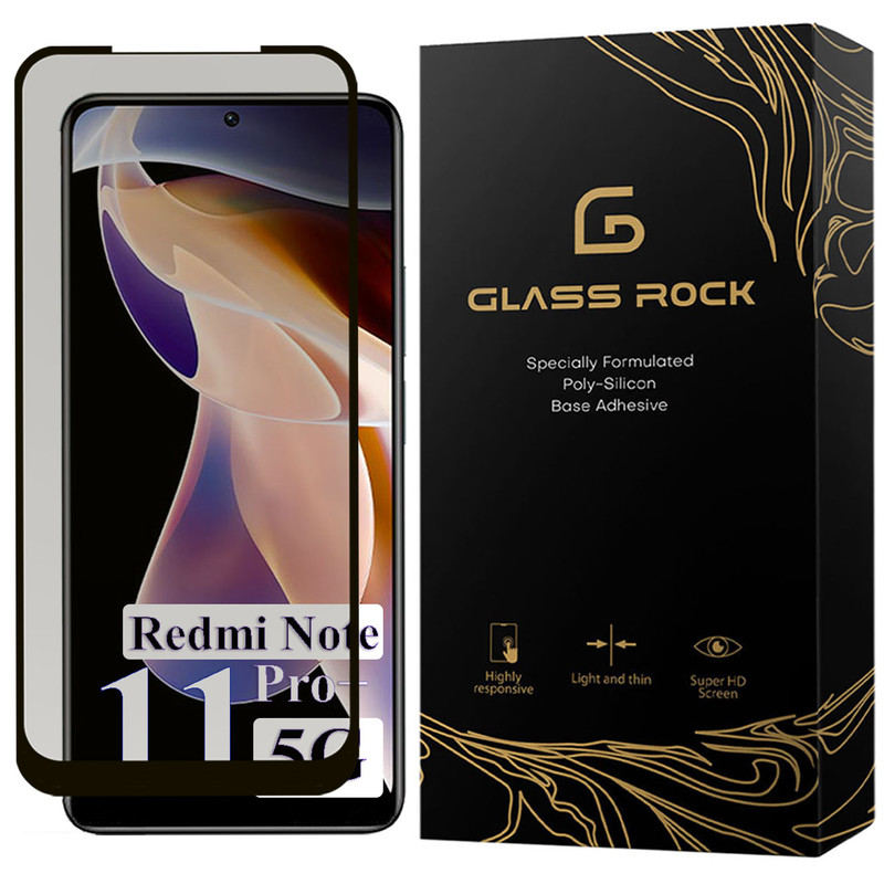   محافظ صفحه نمایش سرامیکی حریم شخصی گلس راک مدل PRCR مناسب برای گوشی موبایل شیائومی ردمی Note 11 Pro Plus 5G